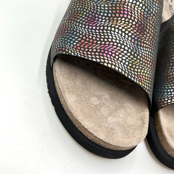 Mephisto Womens 42‎ EU 12 US Leather Multicolor Comfort Sandals Slides Shoes NEW - Picture 4 of 16
